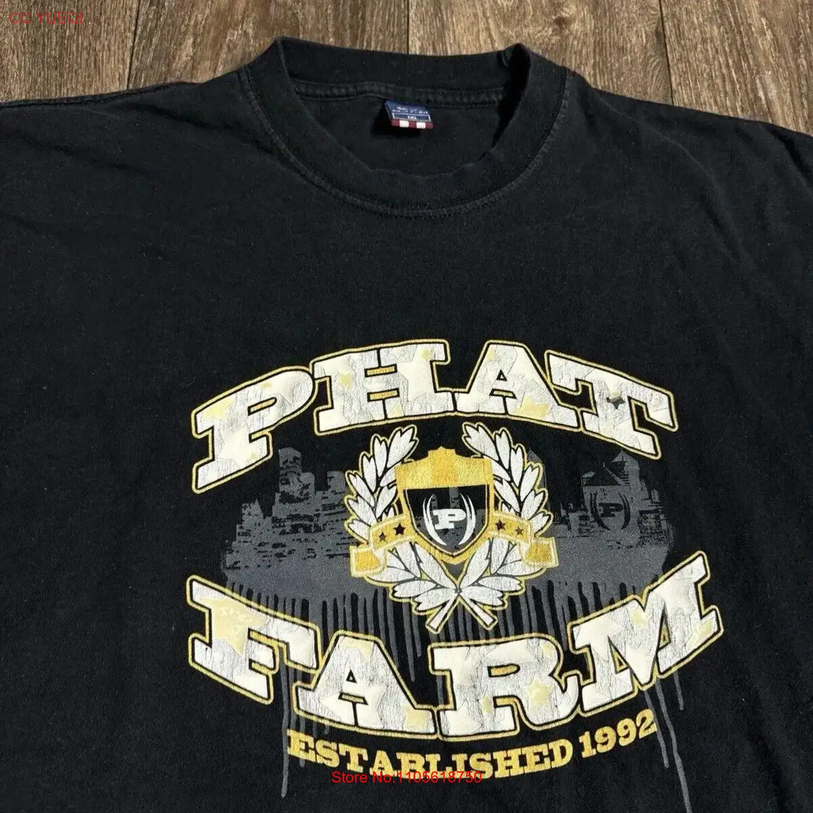 Urban Farming Usa - Kaos Hitam Vintage Y2K Phat Farm