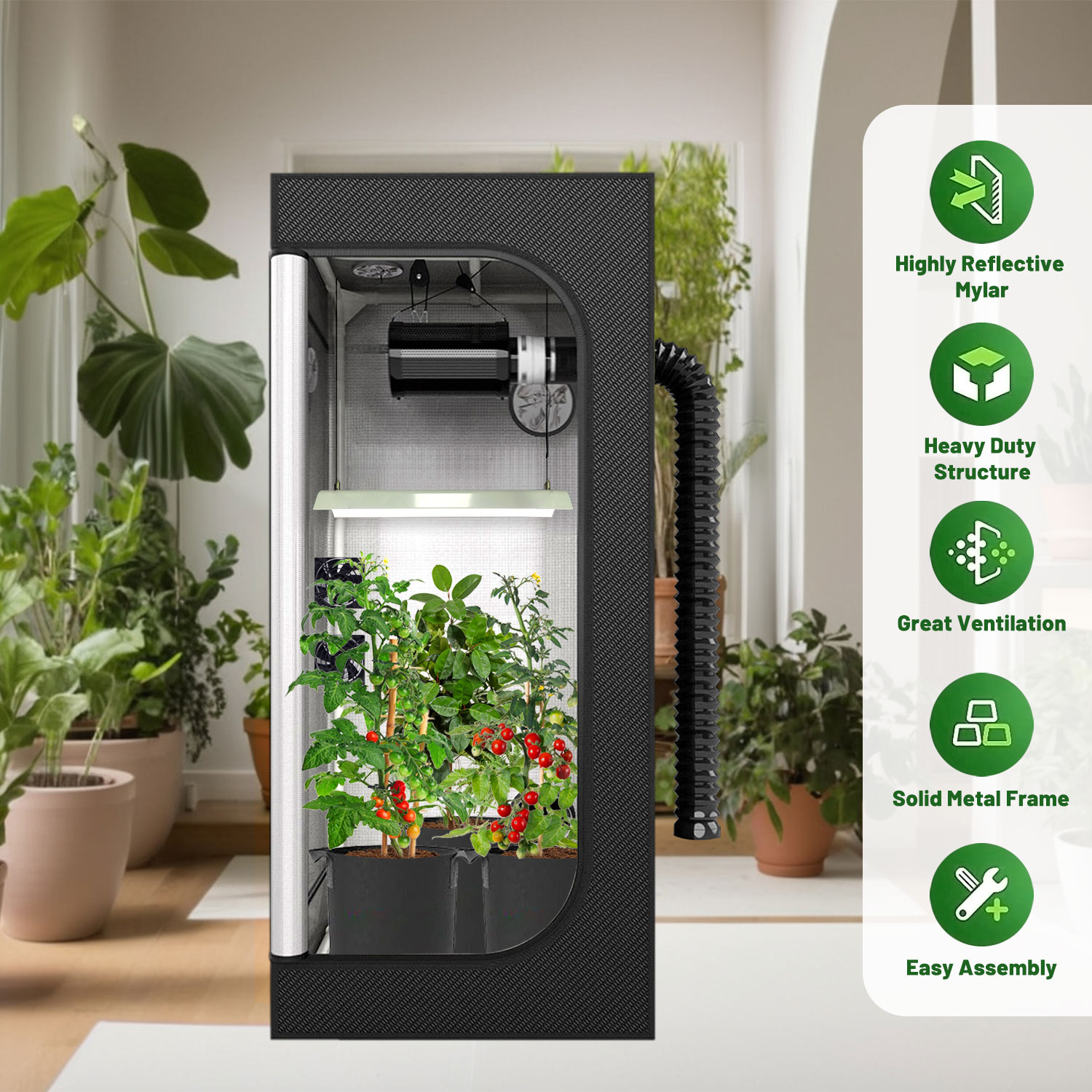 Kit Lengkap Tenda Tumbuh 4x4 L - Grow Tent 4X4 ulasan dan harga